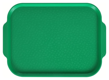 Поднос столовый Клен 355 С 450х355 мм (полистирол) с ручками светло-зеленый