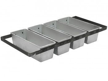 Хлебная форма тостовая с ручкой 285х110х95 мм 4-секционная