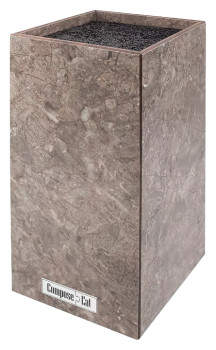 Подставка для ножей ComposeEat PDN104035OA4 10х10х23 см, мрамор коричневый