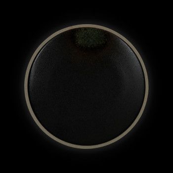 Тарелка мелкая «Corone Rustico» 210 мм черная с зеленым