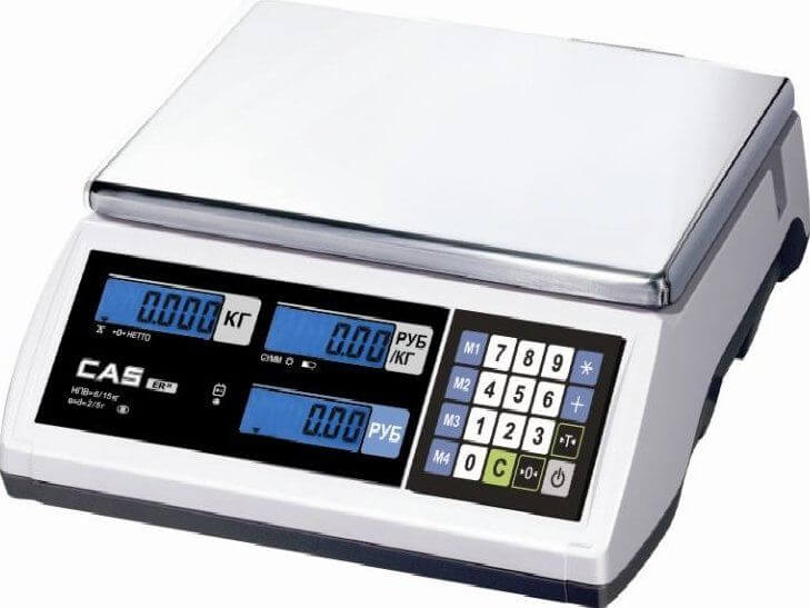 Торговые весы CAS ER JR-30CB LT белые