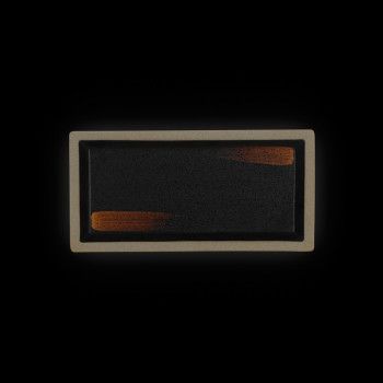 Блюдо прямоугольное «Corone Rustico» 265х130 мм черное с медным