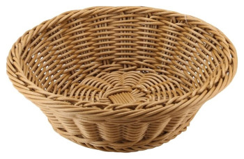 Корзина плетеная для выкладки Sunnex C06040V d=18,5 см h=7,5 см (полипропилен) коричневая