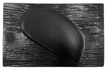 Блюдо прямоугольное P.L. Proff Cuisine Black Classic&Gold Matsuyama 81200107 300х190 мм