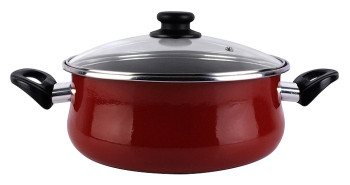 Кастрюля Vitrinor Authentique Burgundy 26 с крышкой, низкая