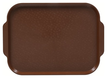 Поднос столовый Клен MG 83546 450х355 мм (полистирол) с ручками светло-коричневый