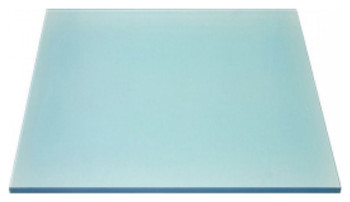 Стекло для подставки фуршетной Клен 25х25 см светло-голубое