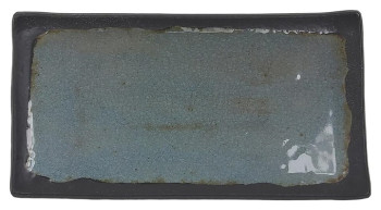 Блюдо сервировочное P.L. Proff Cuisine JW55312 Turquoise black 32х17,6х2 см (меламин) прямоугольное