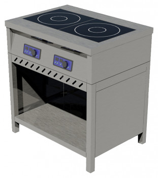 Плита индукционная ЦМИ ПИ-2 (820х600х870 мм) закрытая