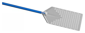 Лопата для римской пиццы прямоугольная перфорированная GiMetal AM-2340F/150 Azzurra 23х40 см l=150 см