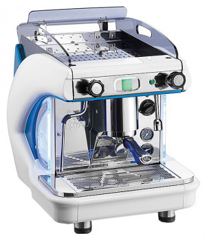 Кофемашина Royal Synchro T2 1GR Semiautomatic Boiler 7LT Motor-Pump inside желто-белая