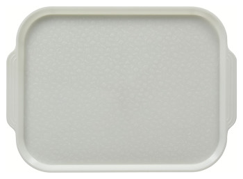 Поднос столовый Клен 20803 450х355 мм (полистирол) с ручками жемчужно-белый