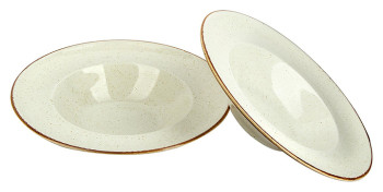 Набор из 2 глубоких тарелок для пасты Porland Seasons POR0011 250 мм бежевый