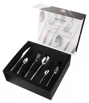 Набор столовых приборов CRISTEMA PEP-16200-75L 75 шт. на 12 персон, зеркальная полировка