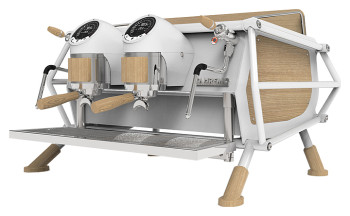 Кофемашина Sanremo Cafe Racer Naked 2 гр. белая-дерево