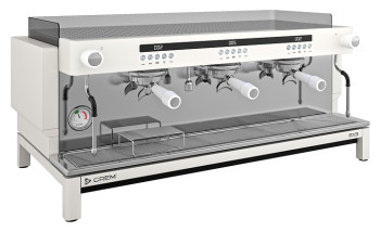 Кофемашина Crem EX3 3GR Display TA белая, высокие группа