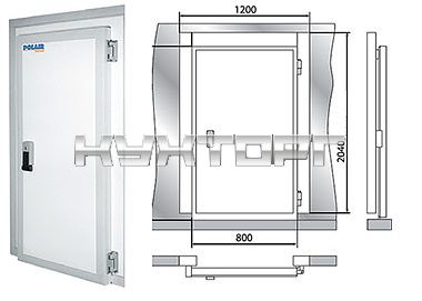 Дверной блок с распашной дверью POLAIR 1200х2040 80 мм