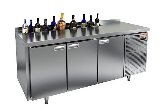 ОХЛАЖДАЕМЫЙ СТОЛ С ВАННОЙ ДЛЯ ЛЬДА ПОД БУТЫЛКИ HICOLD BR1-111/SN