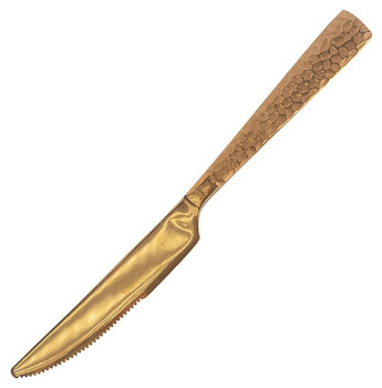 Нож столовый Pintinox Palace Martellato 1TG00003 (нерж. сталь) кованый золотистый