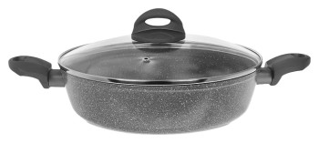 Сотейник Kitchenstar G121FAK-0626 Ø 26 см h=8,3 см (кованый алюминий с мраморным покрытием, рукоятки из бакелита) с крышкой