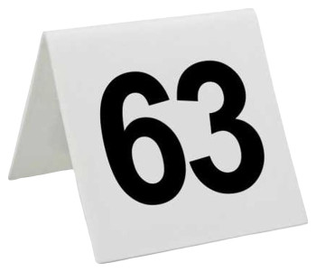 Табличка настольная P.L. Proff Cuisine TNP3-75 "Номера" (51-75) 7,5х7,5 см (пластик)