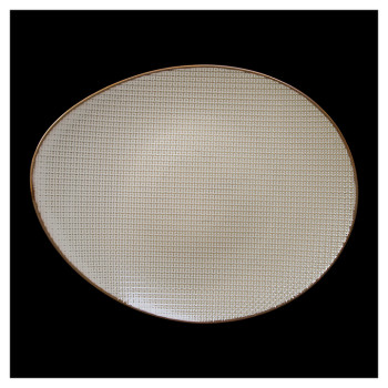 Тарелка овальная Corone Alveare HS179438 14" 355х285 мм (фарфор) бежевый