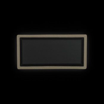 Блюдо прямоугольное «Corone Rustico» 265х130 мм бежевое с черным