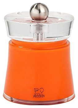 Мельница для соли Peugeot Bali 28541, 80 мм, акрил / металлический измельчитель, оранжевая