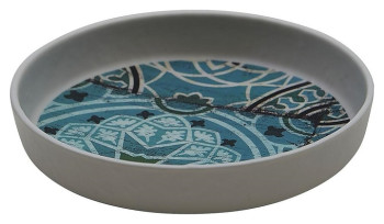 Тарелка P.L. Proff Cuisine JW35106-TAI Damask Blue 16,4х3,3 см (меламин) с бортом