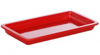 Гастроемкость керамическая «Corone» GN 1/3 322х168х30 мм красная [LQ-QK15077-186C]