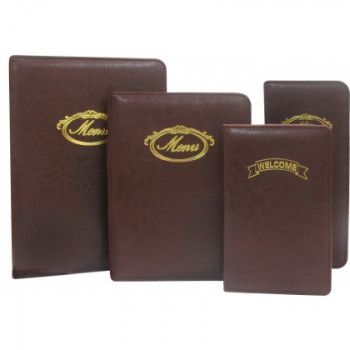 Папка для счетов «Welcome» темно-коричневая [2Cnew]