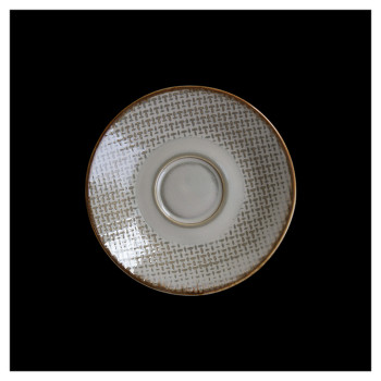 Блюдце Corone Alveare HS179487 4,9" 125 мм (фарфор) бежевое