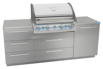 Модульная кухня для встраиваемого гриля КАМИК Альфа 2103*610*890