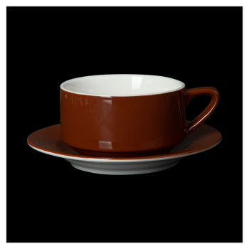 Чайная пара Corone Gusto 7926/7927 300 мл (фарфор) коричневая