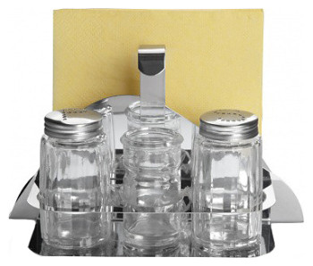 Набор для специй Luxstahl KH-408 нержавеющая сталь, крюк+салфетница