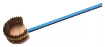 Щетка для печи GiMetal AC-SPT/120 l=120 см c круглой поворотной головкой 15х17х7 см (скребок нерж. сталь, щетина латунь)