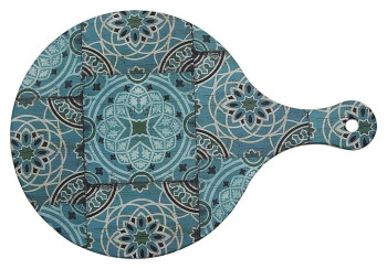 Доска сервировочная P.L. Proff Cuisine 45610-TAI Damask Blue 37х25х1,8 см (меламин) круглая