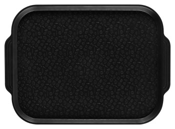 Поднос столовый Клен BLACK SB-101 450х355 мм (полистирол) с ручками черный