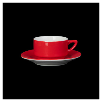 Кофейная пара Corone Gusto 7919/7920 100 мл (фарфор) красная