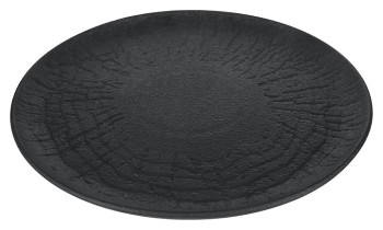 Тарелка P.L. Proff Cuisine Black Raw Wood 80407 d=23 см (фарфор)