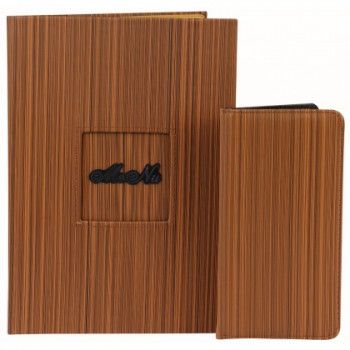 Папка для меню большая «Соломка темная» [959A-1(1)]