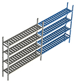 Стеллаж модульный линейный дополнительный POLAIR LOAD.ME POLY 16AL.4PP30.9Е