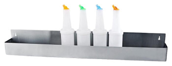 Подставка барная P.L. Proff Cuisine BarWare SPR-32S 81х10,5х*15,5 см на 8 бутылок (нерж. сталь)