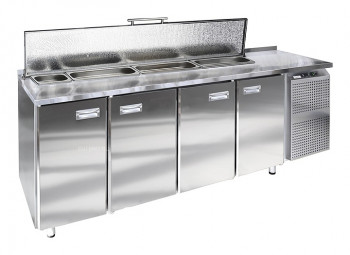 Стол холодильный для салатов Finist СХСс-600-4 (боковой холодильный агрегат)
