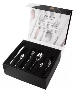 Набор столовых приборов CRISTEMA PEP-12000-75L 75 шт. на 12 персон, зеркальная полировка