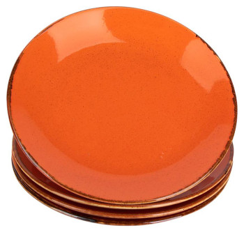 Набор из 4 десертных тарелок Porland Seasons POR0044 180 мм оранжевый