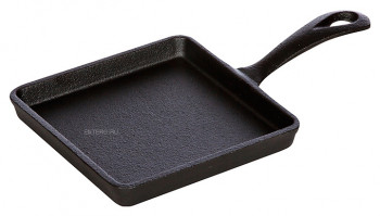 Сковорода порционная Luxstahl SM14 140х140 мм, чугун, с ручкой