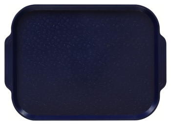 Поднос столовый Клен 2109 450х355 мм (полистирол) с ручками темно-синий