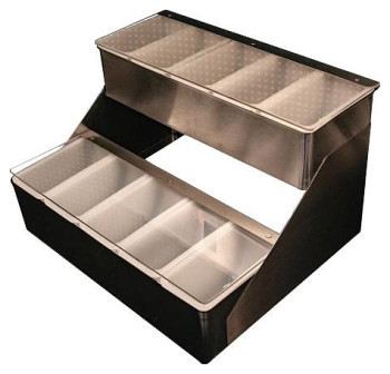 Контейнер для сыпучих продуктов P.L. Proff Cuisine CD2TP10 36х30,5х22,5 см (нерж. сталь) 2-ярусный, 10 емкостей