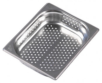 Гастроемкость Luxstahl P812-2 GN 1/2-65 (327х265х65) перф., нерж.